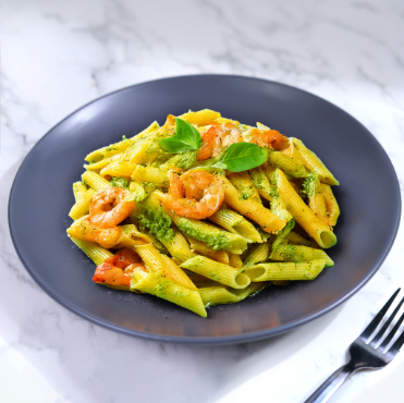Pesto Shrimp Wheat Pasta
